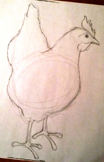 Vintage hand drawn sketch polish chickens Stock Vector | Adobe Stock